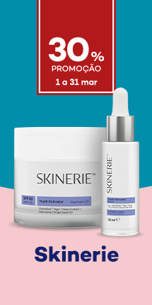 Marca Skinerie com 30% de desconto direto - de 1 ja 31 mar&ccedil;o